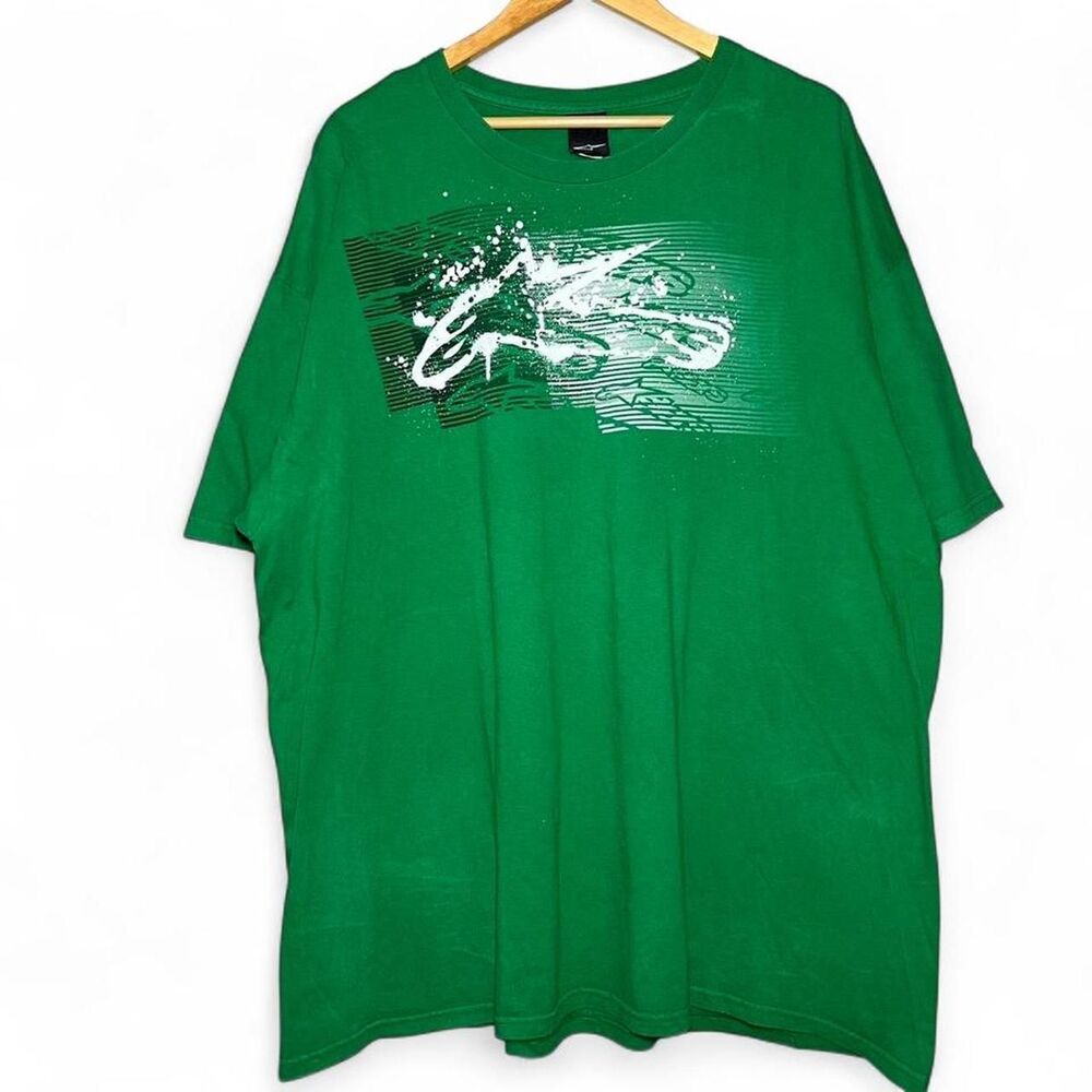 Vintage Y2K 00s Alpinestars Grunge Emo Skater T-Shirt Size XXL